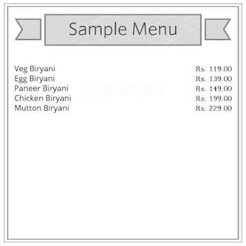 Biryani Junction menu 