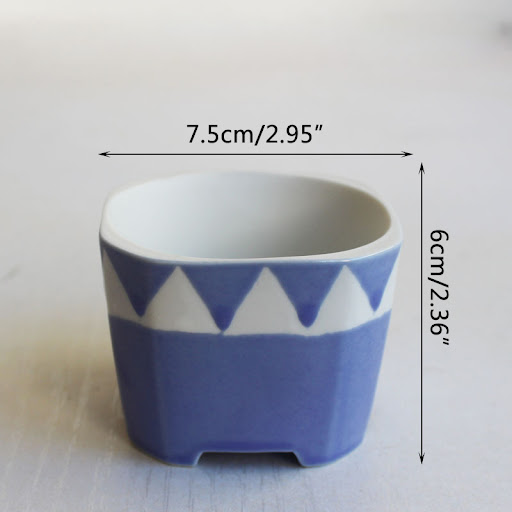 Title 6, Japanese Simple Square Hand-painted Succulent F...