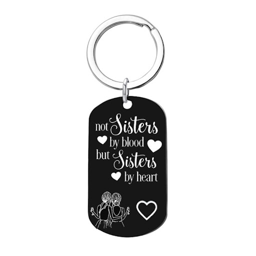 Title 2, Stainless Steel Heart-Shaped Lettering Keychain...