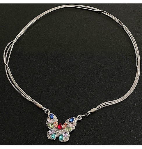 Title 8, Womens Colorful Diamond Butterfly Multi-layer ...