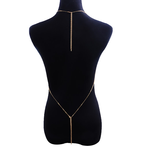 Title 3, Simple Cross Body Chain Chest Chain Stylish acc...