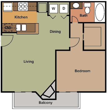 Go to A2 Oak Furnished Floorplan page.