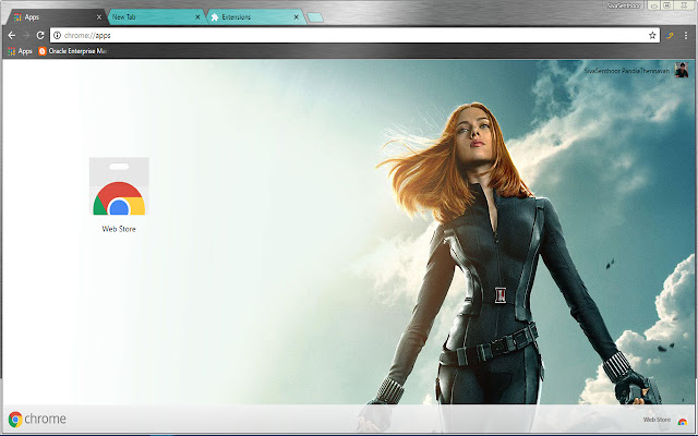 Black Widow Action -Natasha Romanoff Avengers chrome extension