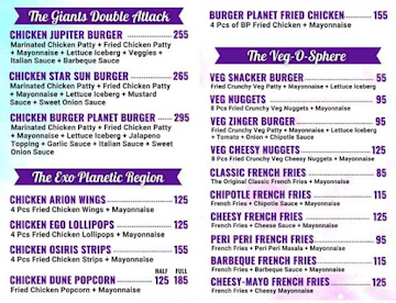 Burger Planet menu 