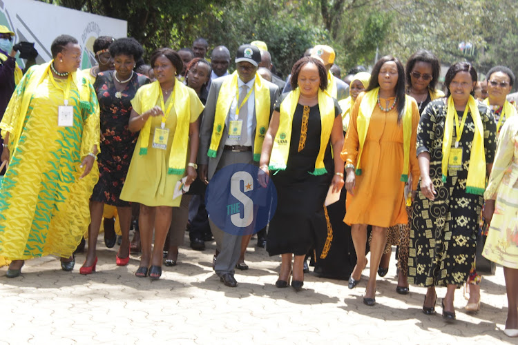 UDA Deputy Party leader Rigathi Gachagua at the Bomas of Kenya for the UDA national women congress on October 13, 2023.