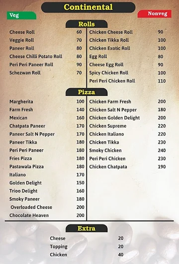 Urban Foods And Cafe menu 