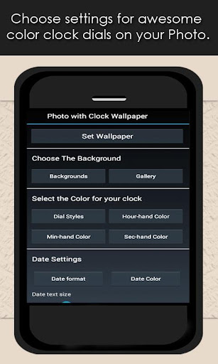 Photo With Clock Wallpaper App