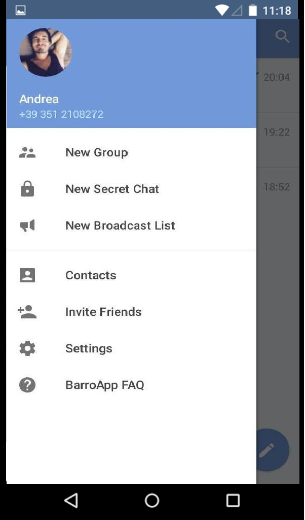 Android application Messenger screenshort