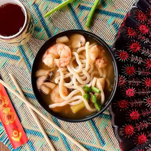 Prawns Clear Noodle Soup