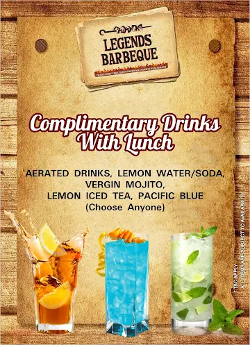 Legends Barbeques menu 