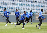 Orlando Pirates players during the 2022 Carling Black Label Cup Orlando Pirates media day in Johannesburg.