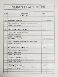 Indian Italy menu 2