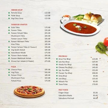 Shreeji Pure Veg, Bibvewadi menu 