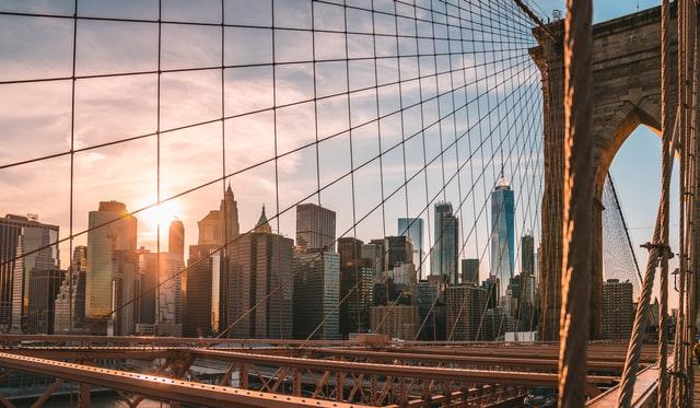 The Brooklyn Bridge.