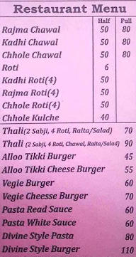 Divine Meal menu 1