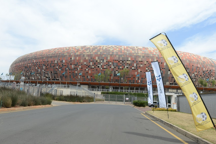 Sasol and Safa branding at Soccer City and Safa house ahead the South African national Womens soccer team press conference at SAFA House Press Conference Room on October 21, 2015 in Johannesburg, South Africa.