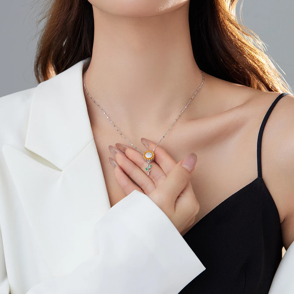 Title 5, Collier court femme en argent sterling S925 ave...