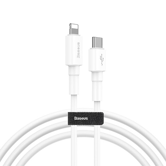 Dây cáp sạc nhanh 18W USB Type-C to Lightning hiệu Baseus Mini White cho iPhone 