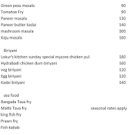 Lokur's Kitchen menu 2