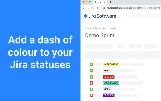 Jira Status Colours chrome extension