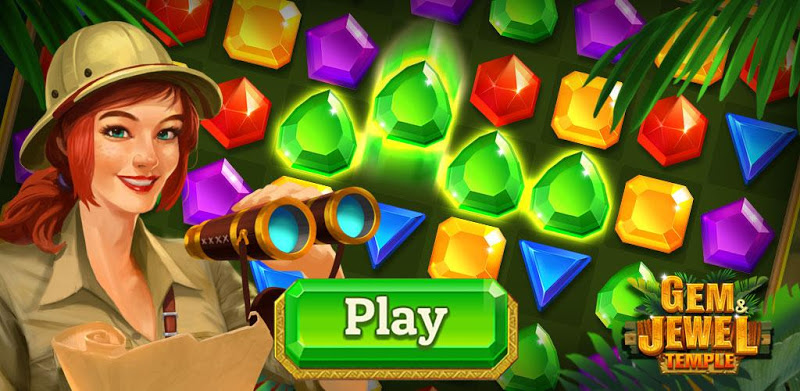 Gem & Jewel Temple: Block Crush Blast Puzzle Games