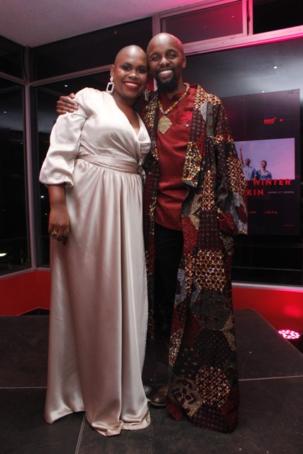 Actress Mkamzee Mwatela and 'Lusala' director Mugambi Nthiga