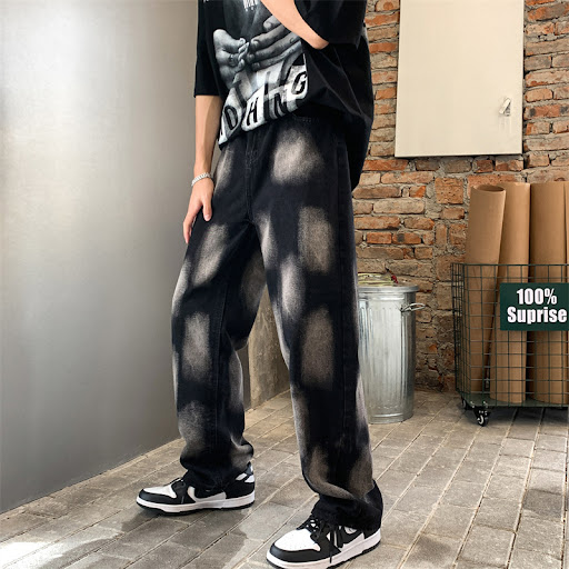 Title 5, High Street Tie-dye Hip-hop Jeans for Men and W...