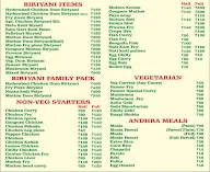 Sri Jayadurga Biryani menu 1