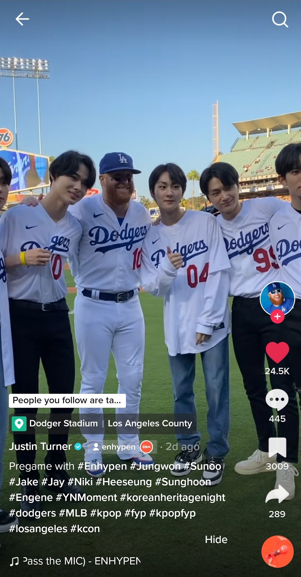 Los Angeles Dodgers' Justin Turner Lives His Y/N Moment With ENHYPEN -  Koreaboo