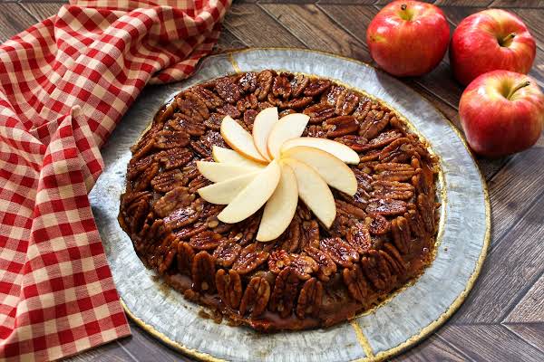 Upside Down Apple Pecan Pie_image