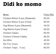 Didi Ko Momo menu 1