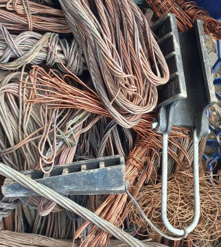 The recovered copper cables found at the home of a Durban man.