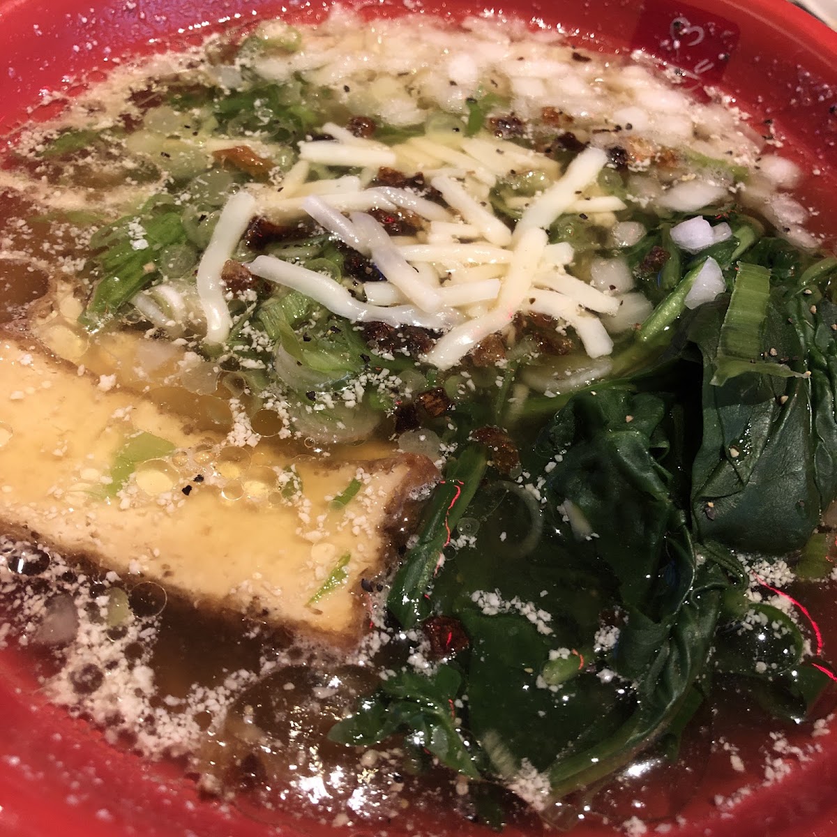 So glad to find vegan and GF ramen! This is the hippie broth with tofu. Excellent flavor to the broth, and nice texture to the noodle. It didn’t feel like an “attempt” at a GF option. Nice place!