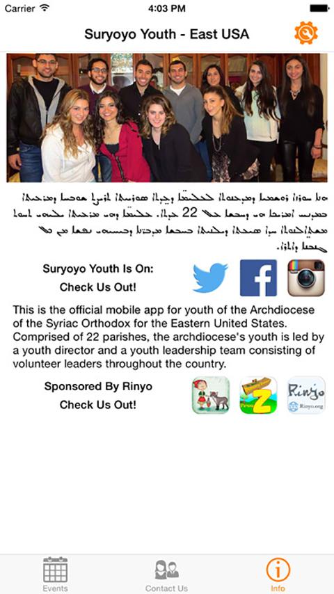Android application Suryoyo Youth - East USA screenshort