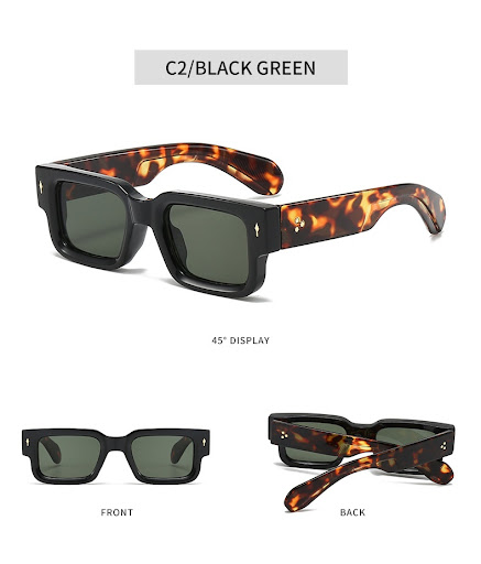 Title 9, Personality Rivets Thick Frame PC Sunglasses. S...