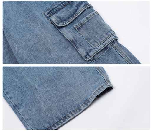 Title 8, Retro Washed Multi-pocket Jeans Womens Overall...