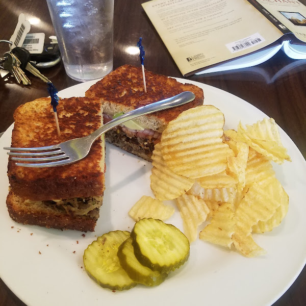 Fork for size reference,  homemade gf bread for the lentil burger... yummmm!