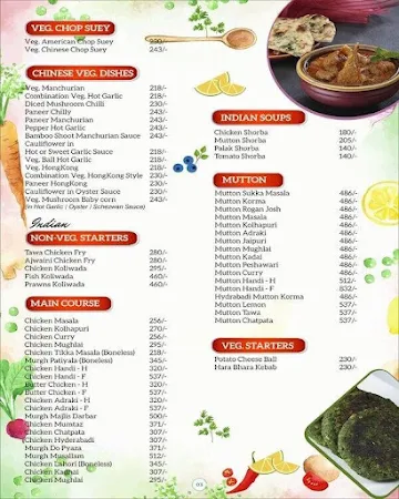 Grand Dilli Darbar Restaurant menu 