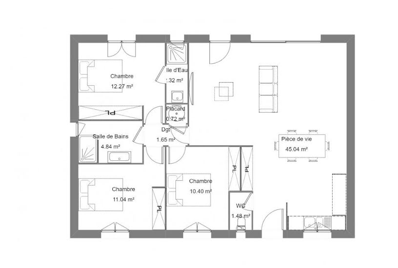  Vente Terrain + Maison - Terrain : 1 021m² - Maison : 93m² à Draguignan (83300) 