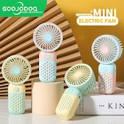 [Mới] Quạt Điện Goojodoq 2023 Quạt Mini Có Thể Sạc Lại Cho Trường Học Cầm Tay Mini Di Động Bàn Có Thể Gập Lại