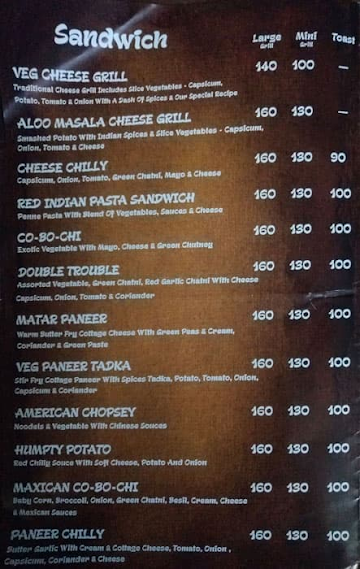 Akkad Bakkad Bombay Boom menu 