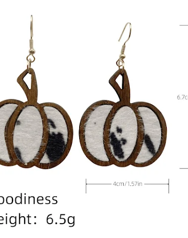 Boucles d'oreilles longues citrouil - 3
