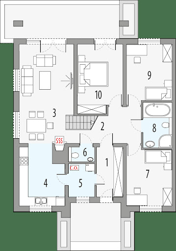 Małgosia DD - segment lewy - Rzut parteru