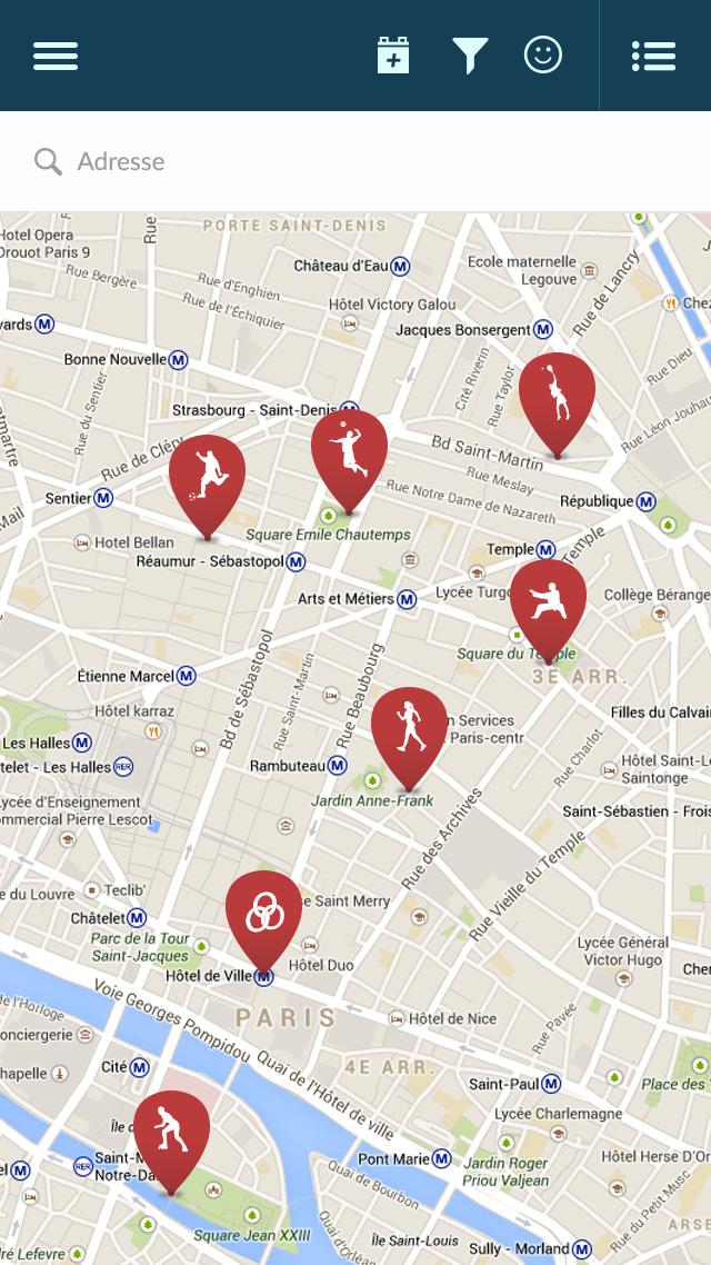 Android application Sportroops screenshort