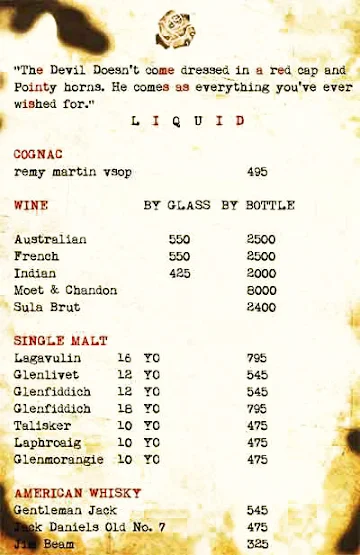 Cafe Illuminatii menu 