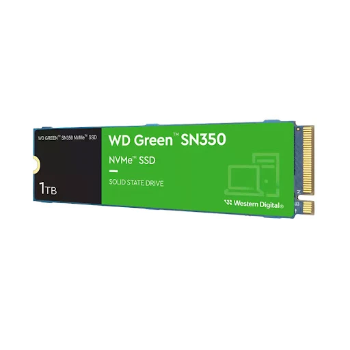 Ổ cứng gắn trong WD GREEN SSD 1TB SN350 NVMe M.2-2280 PCIe Gen3x4 (màu xanh Green) (WDS100T3G0C)