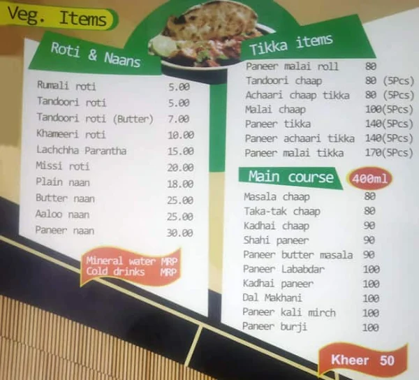 Zaika-Wale menu 