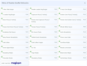 Raabta Soulful Delicacies menu 