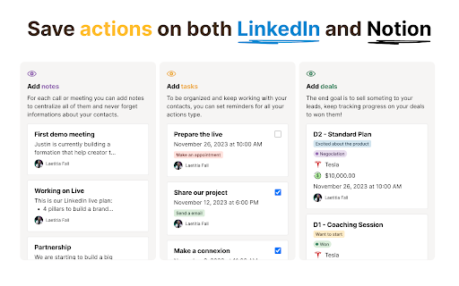 n-crm - Notion CRM sync with LinkedIn