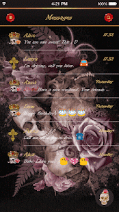 Cute Skull Emoji Keyboard Skin - náhled